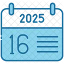 Sixteenth Calendar Time Icon