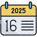 Sixteenth Calendar Time Icon