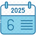 Sixth Calendar Time Icon