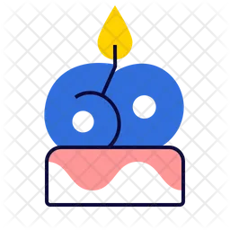 Sixty Birthday Cake  Icon
