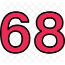 Sixty Eight Numbers Numeric Icon