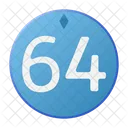 Sixty Four Coin Crystal Icon