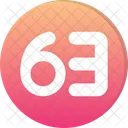 Sixty Three Count Counting Icon