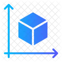 3 D Size Cube Icon