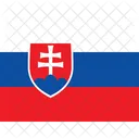 Sk Slovaquie Drapeaux Iso Icône