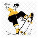 Skateboarding Skating Riding Icon
