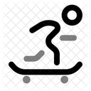 Skateboarding Round Icon