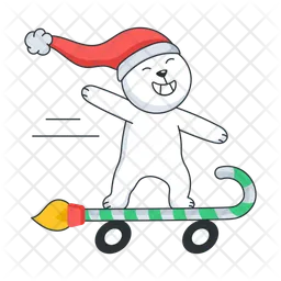 Skateboarding Bear  Icon