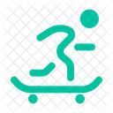 Skateboarding Round  Icon