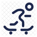 Skateboarding Round Transportation Vehicle Icon