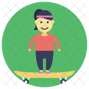 Junge Skateboard Spielen Symbol