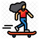 Skater Girl Board Icon