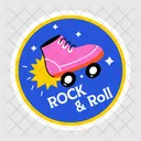 Rock Roll Skating Shoe Roller Skates Icon