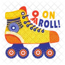 Skating Shoe On Roll Skating Icon