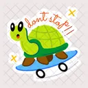 Skating Turtle  Icon