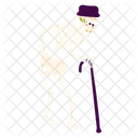 Skeleton Old Man Dead Icon