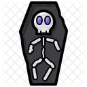 Skeleton Coffin Halloween Scary Icon