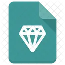 Sketch File Diamond Icon