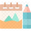 Sketchbook Art Supplies Icon