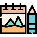 Sketchbook Art Supplies Icon