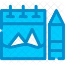 Sketchbook Art Supplies Icon