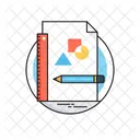 Sketching Geometry Pencil Icon