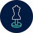 Sketching Mannequin Neon Glow Icon