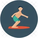 Ski Surfing Skate Icon