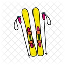 Vibrant Ski Board Illustration Ski Board Skiing Icon