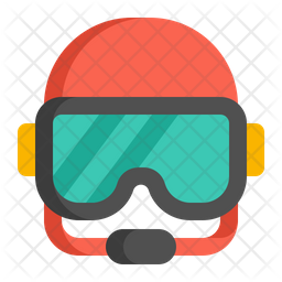 Ski Helmet Icon - Download in Flat Style