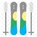 Ski Skiing Winter Icon