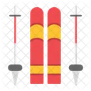 Ski Sticks Ski Equipment Ski Icône