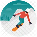 Skiing Skiboarding Recreational Activity Icon