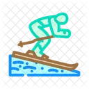 Skier Downhill Position Icon