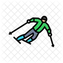 Skier Downhill Position Icon