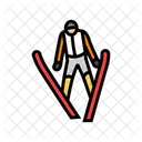 Skier Performing Jump Icon