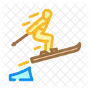 Skier Performing Jump Icon