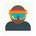 Skieur Homme Lunettes Icône
