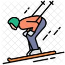 Skifahren Snowboarden Abfahrtski Symbol