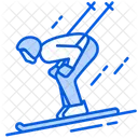 Skifahren Snowboarden Abfahrtski Symbol