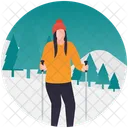 Skifahren Skiboarden Freizeitaktivitat Symbol