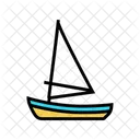 Skiff Sailing Sport Icon