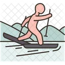 Skiing Vacation Activity Icon