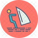 Skiing Surfing Water Icon
