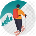 Skiing Skiboarding Recreational Activity Icon