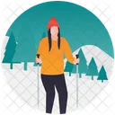 Skiing Skiboarding Recreational Activity Icon