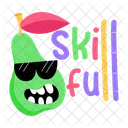 Skillful Pear Emoji Fruit Emoji Icône