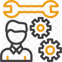 Person With A Wrench For Skills Skills Proficiency Icon