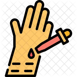 SkinTest Icon Download in Colored Outline Style SkinTest Icon Download in Colored Outline Style