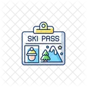 Farbe Symbol Ski Icon